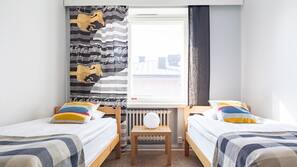 Individually decorated, individually furnished, free cots/infant beds
