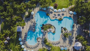 Outdoor pool, cabanas (surcharge), pool umbrellas