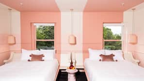 Premium bedding, memory foam beds, in-room safe, desk