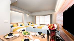 Couette en duvet d'oie, coffres-forts dans les chambres, bureau