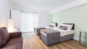 Premium bedding, individually decorated, individually furnished, desk
