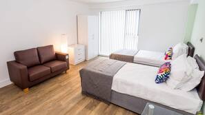 Premium bedding, individually decorated, individually furnished, desk