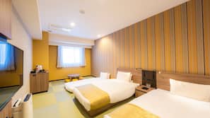 Premium bedding, in-room safe, blackout curtains, soundproofing