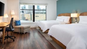 Premium bedding, down comforters, in-room safe, desk
