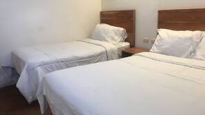 Blackout drapes, free WiFi, bed sheets