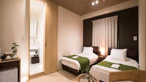 Desk, free WiFi, bed sheets
