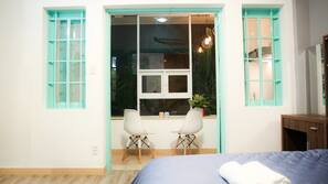 Desk, iron/ironing board, free WiFi, bed sheets