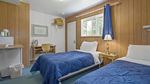 Desk, blackout drapes, free WiFi, linens