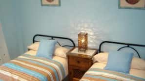 4 bedrooms, iron/ironing board, linens