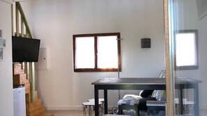 Individually decorated, individually furnished, iron/ironing board