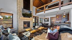 TV, fireplace, stereo