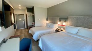 Pillowtop beds, laptop workspace, blackout drapes, soundproofing