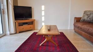 Flat-screen TV, DVD player
