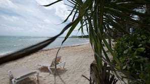 Plage, sable blanc, serviettes de plage