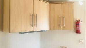 Fridge, microwave, oven, hob