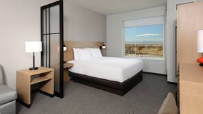 In-room safe, desk, laptop workspace, blackout drapes