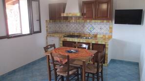 Fridge, stovetop, cookware/dishes/utensils