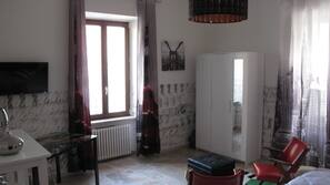 Individually decorated, individually furnished, desk, iron/ironing board