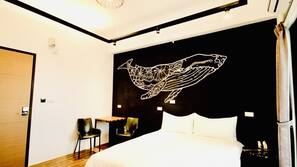 Desk, blackout drapes, free WiFi, linens
