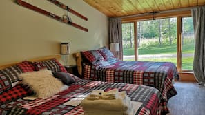 Blackout curtains, free rollaway beds, free WiFi, linens