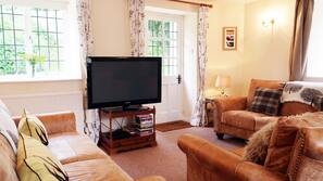 Flat-screen TV, DVD player