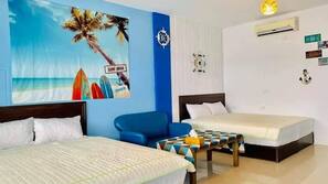 Desk, blackout drapes, free WiFi, linens