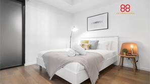 Desk, iron/ironing board, free WiFi, linens