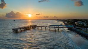 Beach nearby, white sand, free beach shuttle, sun loungers