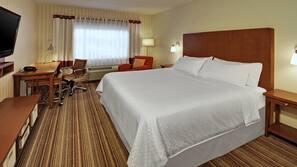 Hypo-allergenic bedding, down comforters, pillowtop beds, in-room safe
