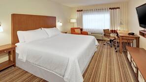 Hypo-allergenic bedding, down comforters, pillowtop beds, in-room safe