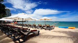 On the beach, white sand, sailing, kayaking
