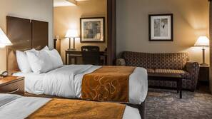 Desk, iron/ironing board, free WiFi, linens