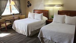 Premium bedding, blackout drapes, free WiFi, bed sheets
