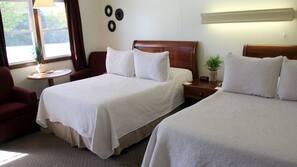 Premium bedding, blackout drapes, free WiFi, bed sheets