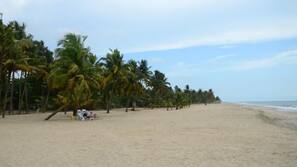 On the beach, beach towels, fishing