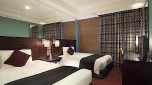 Desk, blackout curtains, iron/ironing board, free WiFi