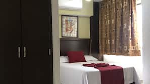 Down comforters, iron/ironing board, free WiFi, linens