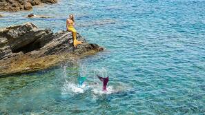 Private beach, windsurfing, rowing