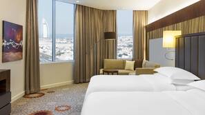Hypo-allergenic bedding, pillow top beds, minibar, in-room safe