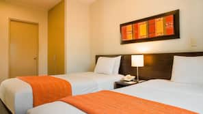 Ropa de cama de alta calidad, minibar, caja fuerte y escritorio