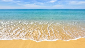 On the beach, white sand, beach yoga
