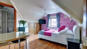 Individually decorated, individually furnished, iron/ironing board