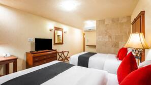 Caja fuerte, escritorio, wifi gratis y ropa de cama