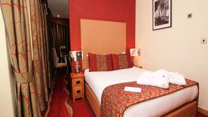 Hypo-allergenic bedding, in-room safe, individually decorated