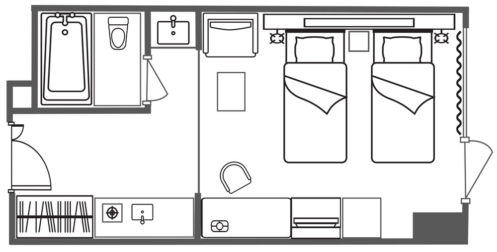 Floor plan, Citadines Karasuma-Gojo Kyoto