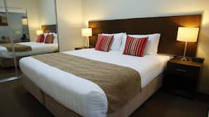 In-room safe, desk, iron/ironing board, free wired Internet