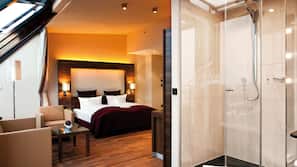 Biancheria da letto di alta qualità, minibar, cassaforte in camera