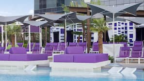 Seasonal outdoor pool, open 9:00 AM to 5:00 PM, pool cabanas (surcharge)