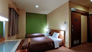 Premium bedding, desk, blackout curtains, iron/ironing board