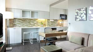 1 bedroom, pillow top beds, in-room safe, desk